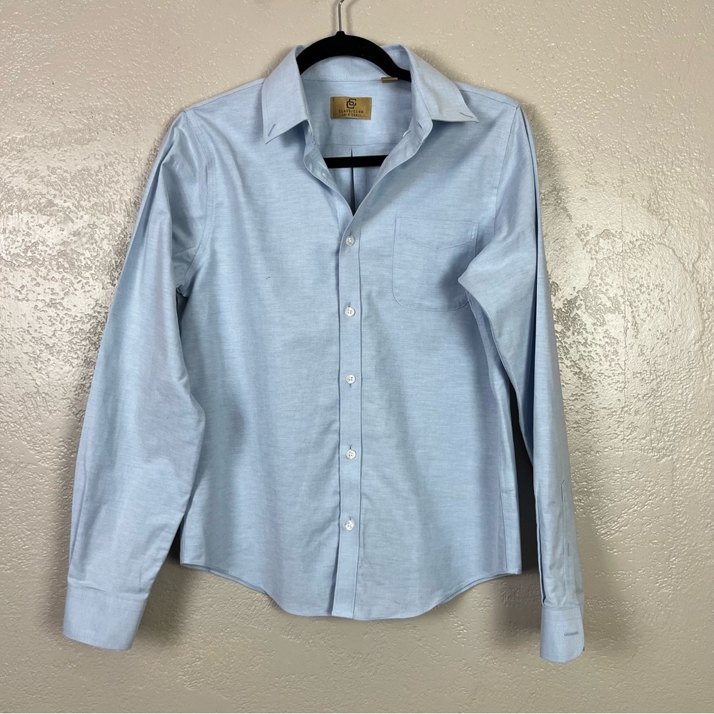 5 for $30 Class Club‎ Gold Label juniors 18 Long Sleeve Button Down Blue Shirt